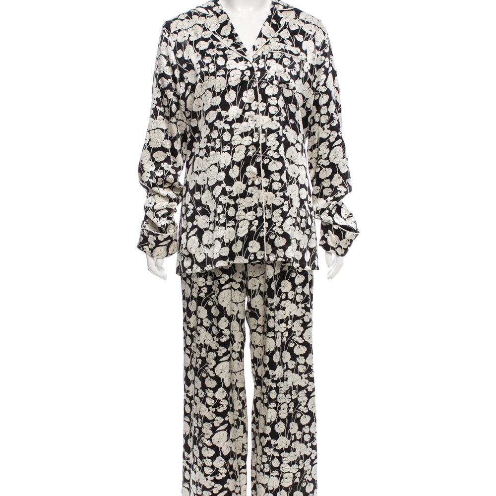 Olivia Von Halle Floral Silk Pijamada Set